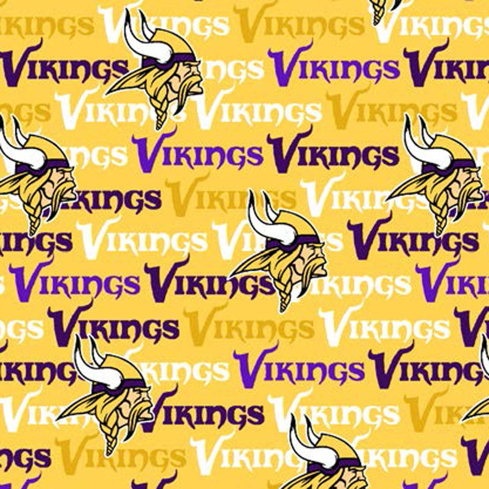 NFL Minnesota Vikings Canvas Duck Fabric 100 Cotton By the Yard 48
