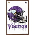 thumbnail image 1 of NFL Minnesota Vikings - Drip Helmet 20 Wall Poster, 14.725" x 22.375", Framed, 1 of 3