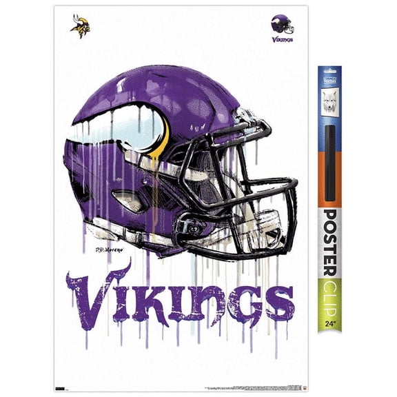NFL Minnesota Vikings - Drip Helmet 20 Wall Poster, 22.375" x 34"