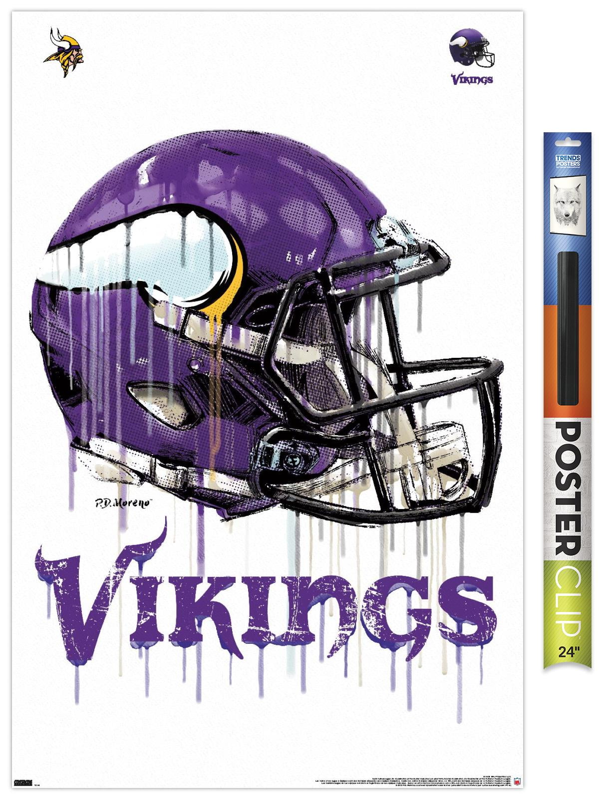 NFL Minnesota Vikings - Drip Helmet 20 Wall Poster, 22.375" x 34"
