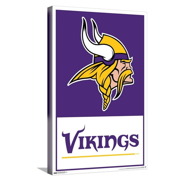 NFL Minnesota Vikings - Logo 21 Canvas Wall Poster, 14.725" x 22.375"