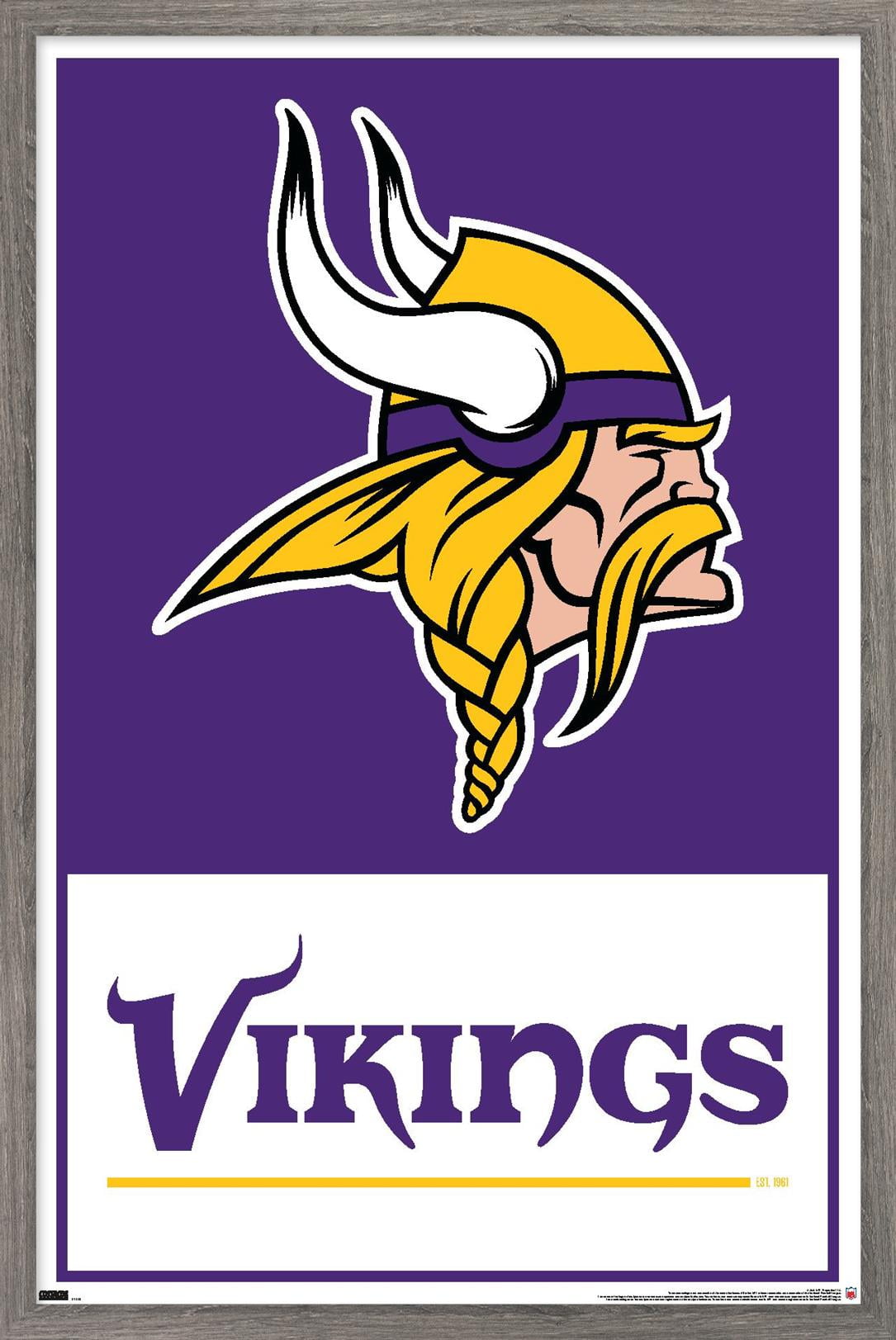 NFL Minnesota Vikings - Logo 21 Wall Poster, 14.725" x 22.375", Framed