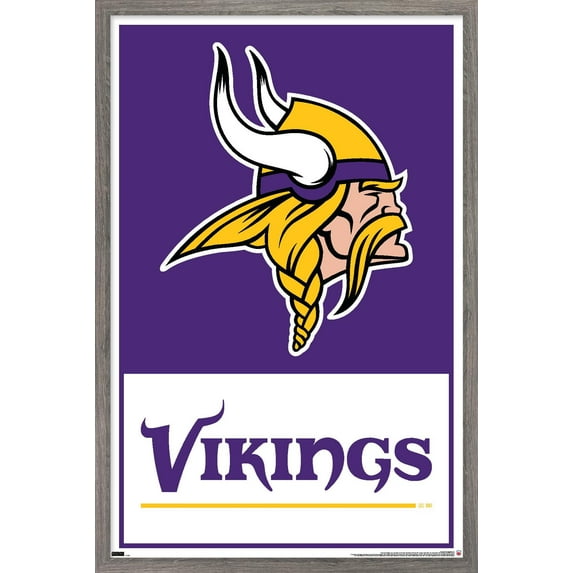 NFL Minnesota Vikings - Logo 21 Wall Poster, 14.725" x 22.375", Framed