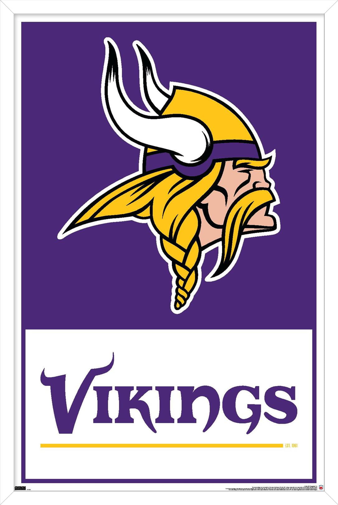 NFL Minnesota Vikings - Logo 21 Wall Poster, 14.725" x 22.375", Framed
