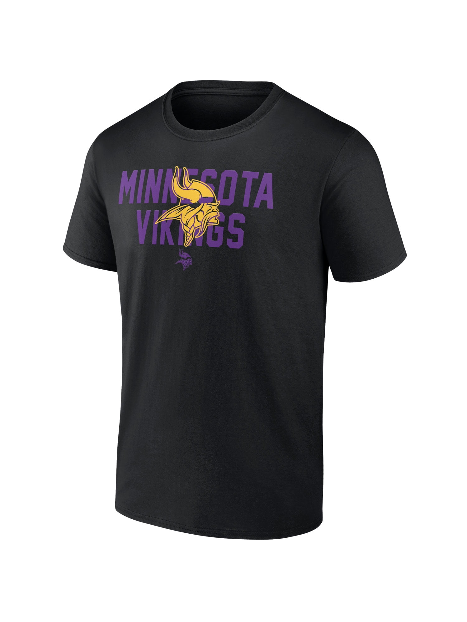NFL Minnesota Vikings Men's Cotton Black Short Sleeve T-Shirt