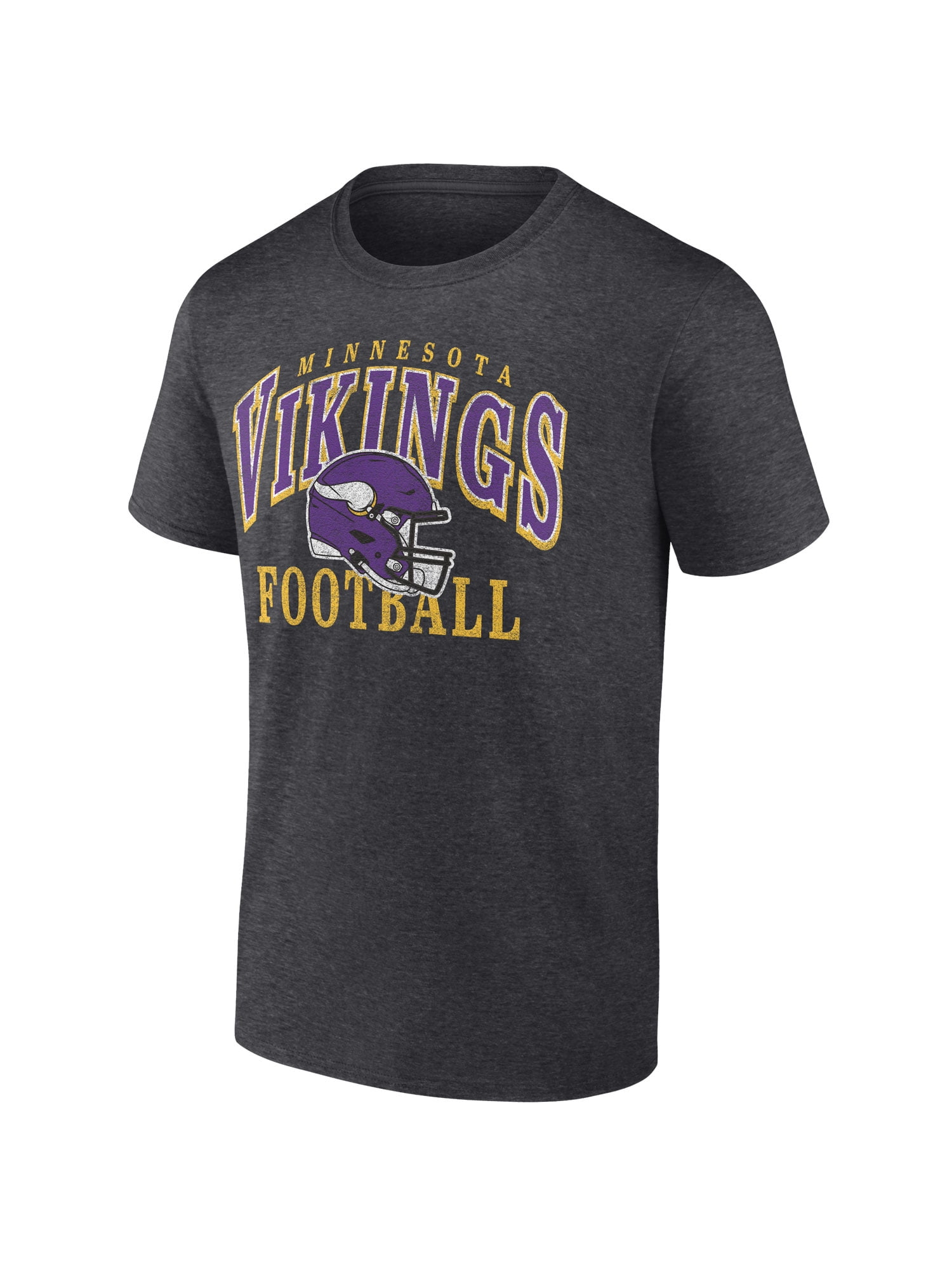 NFL Minnesota Vikings Men's Cotton Charcoal Heather Short Sleeve T-Shirt
