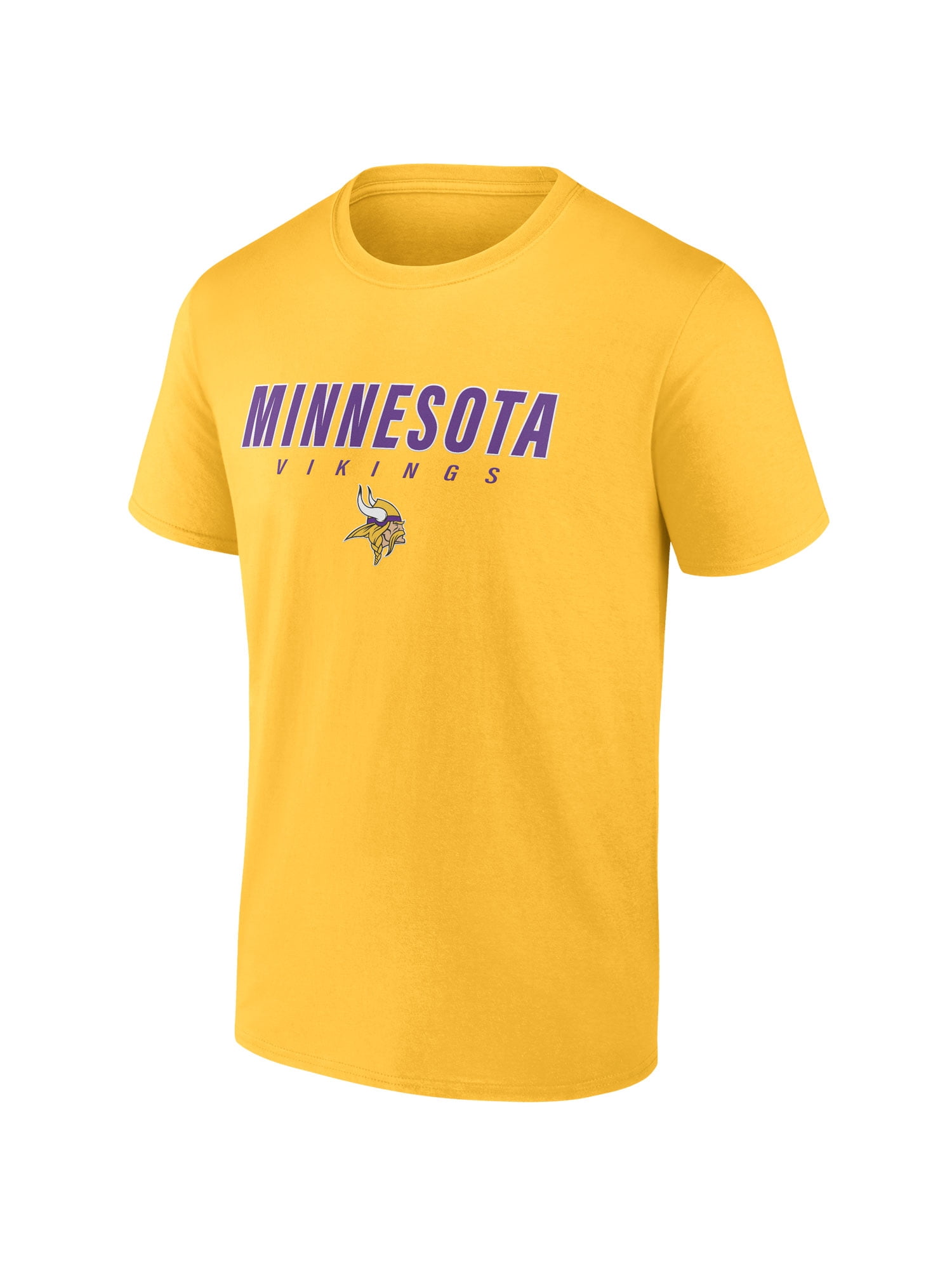 NFL Minnesota Vikings Men's Cotton Yellow Short Sleeve T-Shirt