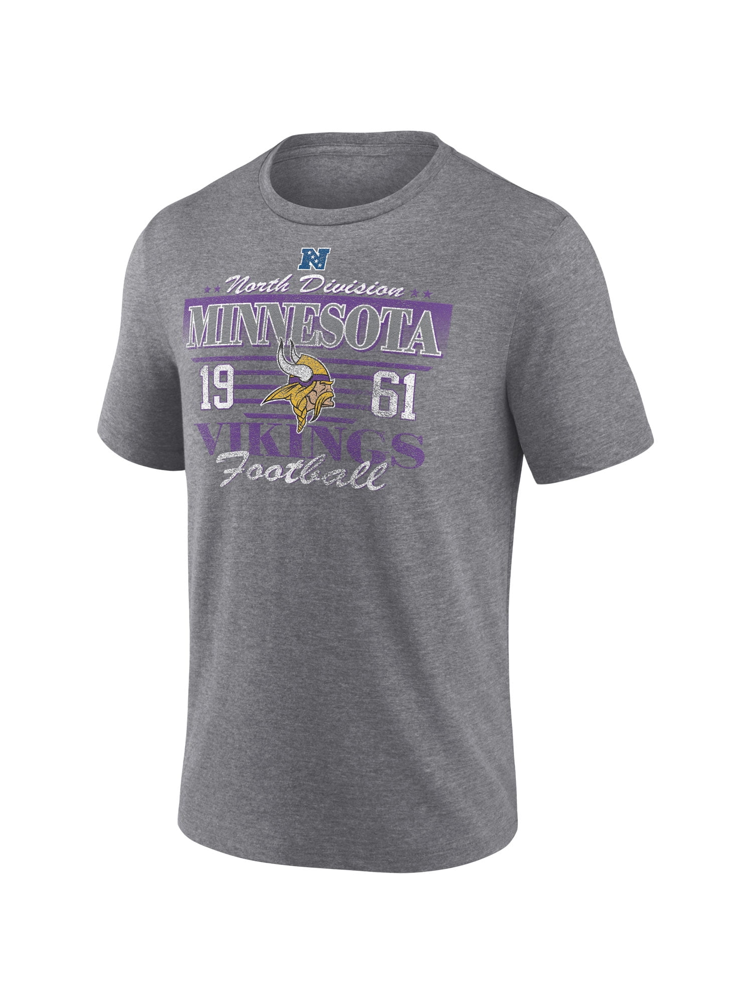 NFL Minnesota Vikings Men's Synthetic Gray Heather Short Sleeve T-Shirt