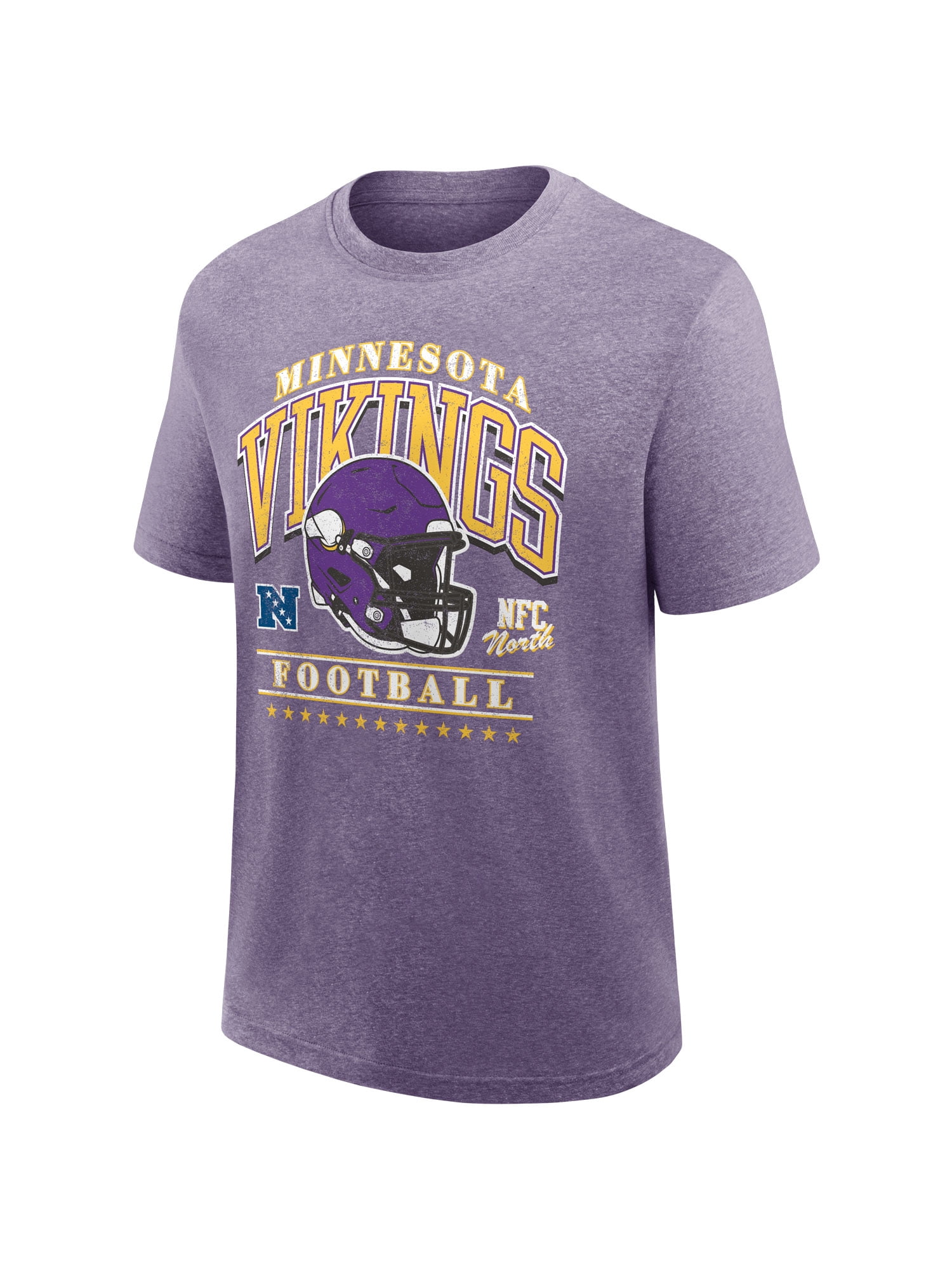 NFL Minnesota Vikings Men's Synthetic Purple Heather Short Sleeve T-Shirt