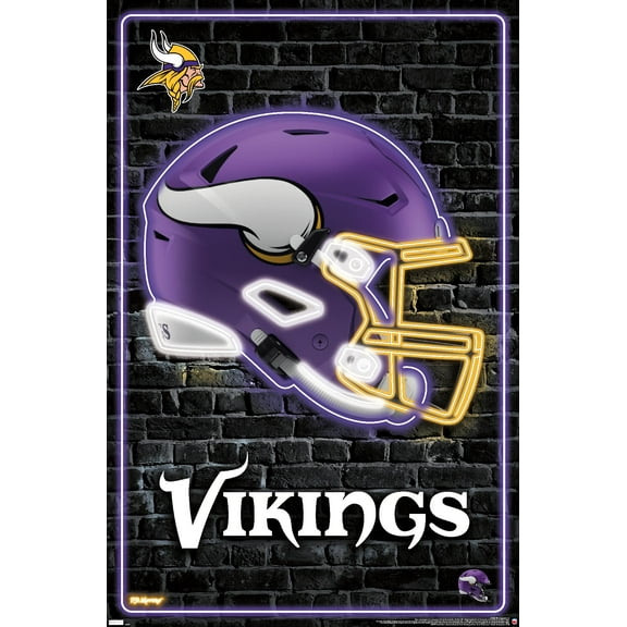 NFL Minnesota Vikings - Neon Helmet 23 Wall Poster, 22.375" x 34"