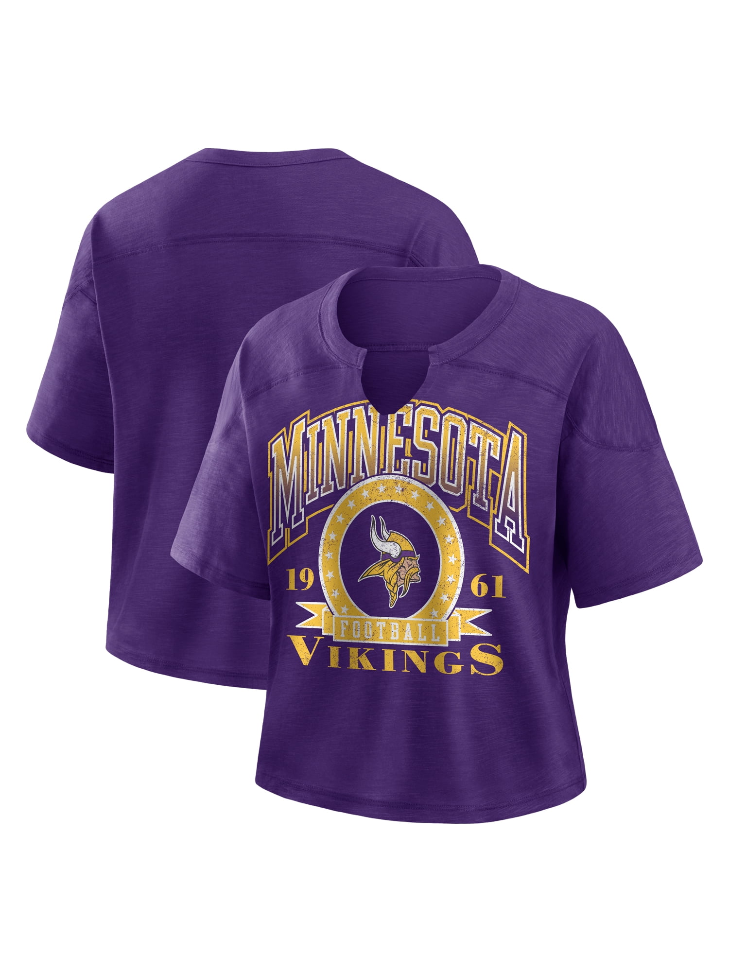 NFL Minnesota Vikings Women's Cotton Purple Short Sleeve T-Shirt