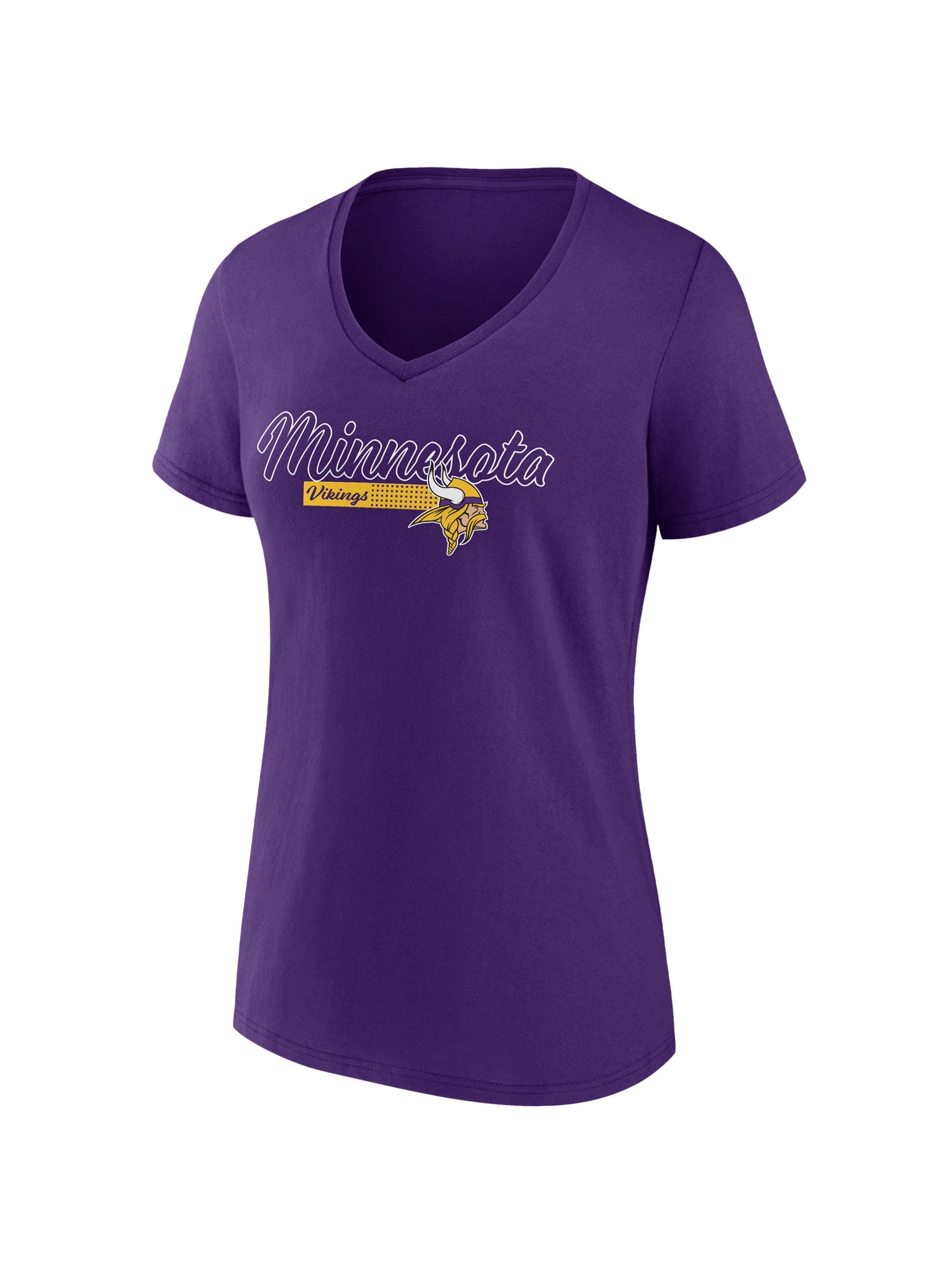 NFL Minnesota Vikings Women's Cotton Purple Short Sleeve T-Shirt