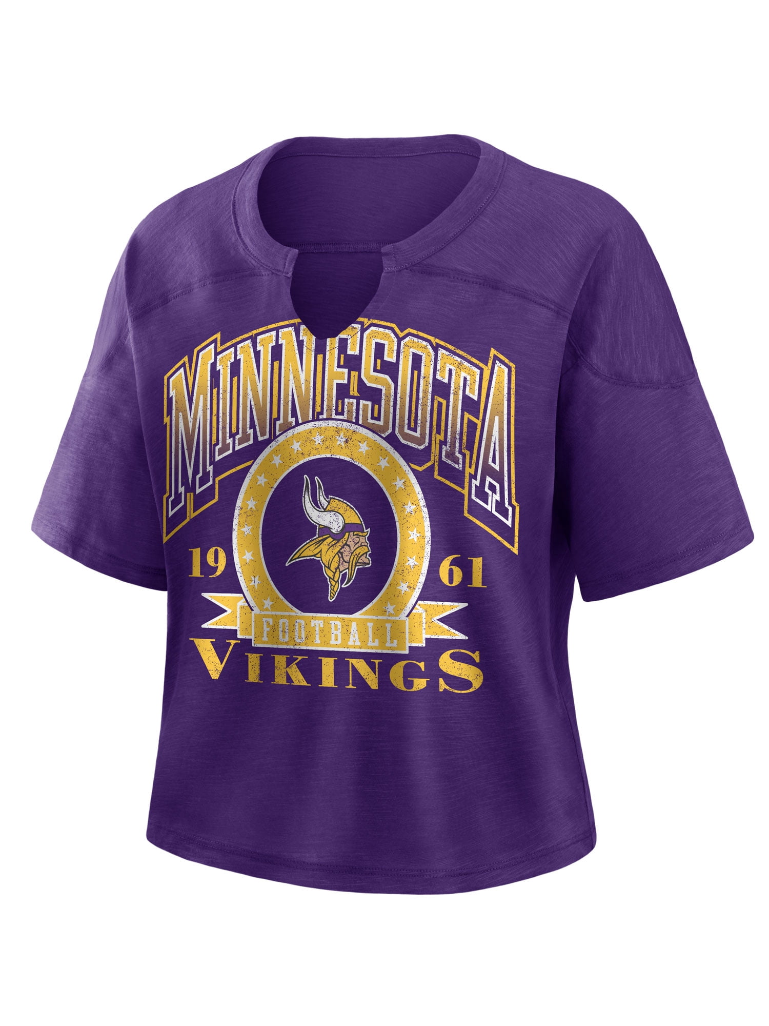 NFL Minnesota Vikings Women's Cotton Purple Short Sleeve T-Shirt
