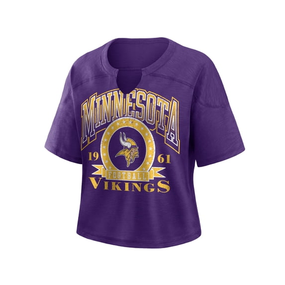 NFL Minnesota Vikings Women's Cotton Purple Short Sleeve T-Shirt
