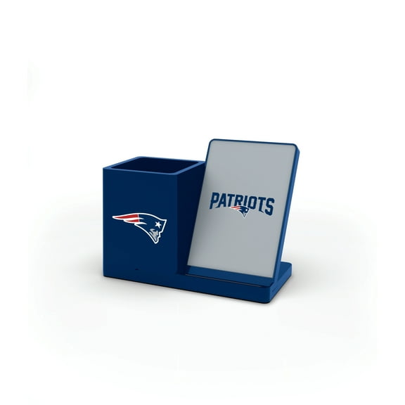 NFL, NEW ENGLAND PATRIOTS, WIRELESS CHARGER WITH PEN CUP, BOX