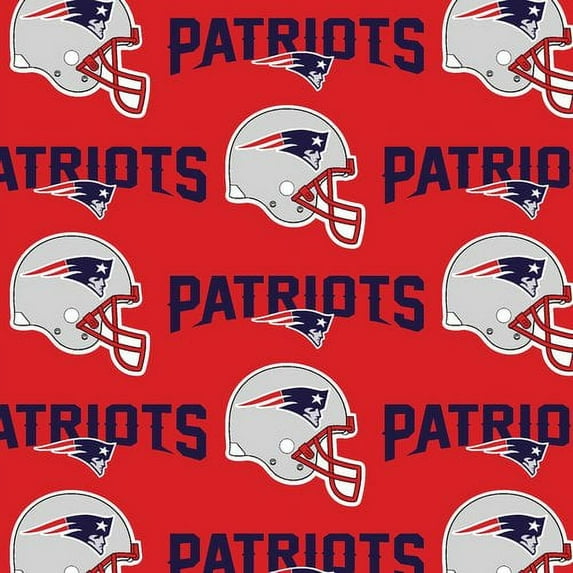 NFL New England Patriots 58" 100% Cotton Sports Logo Craft Fabric By the Yard, Multi-color