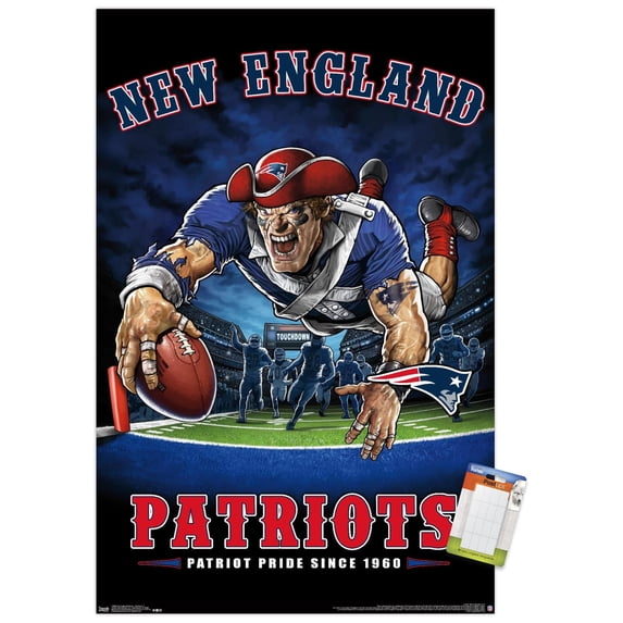 NFL New England Patriots - End Zone 17 Wall Poster, 14.72" x 22.37"