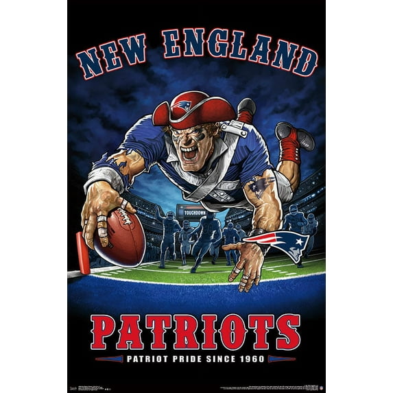 NFL New England Patriots - End Zone 17 Wall Poster, 22.37" x 34"