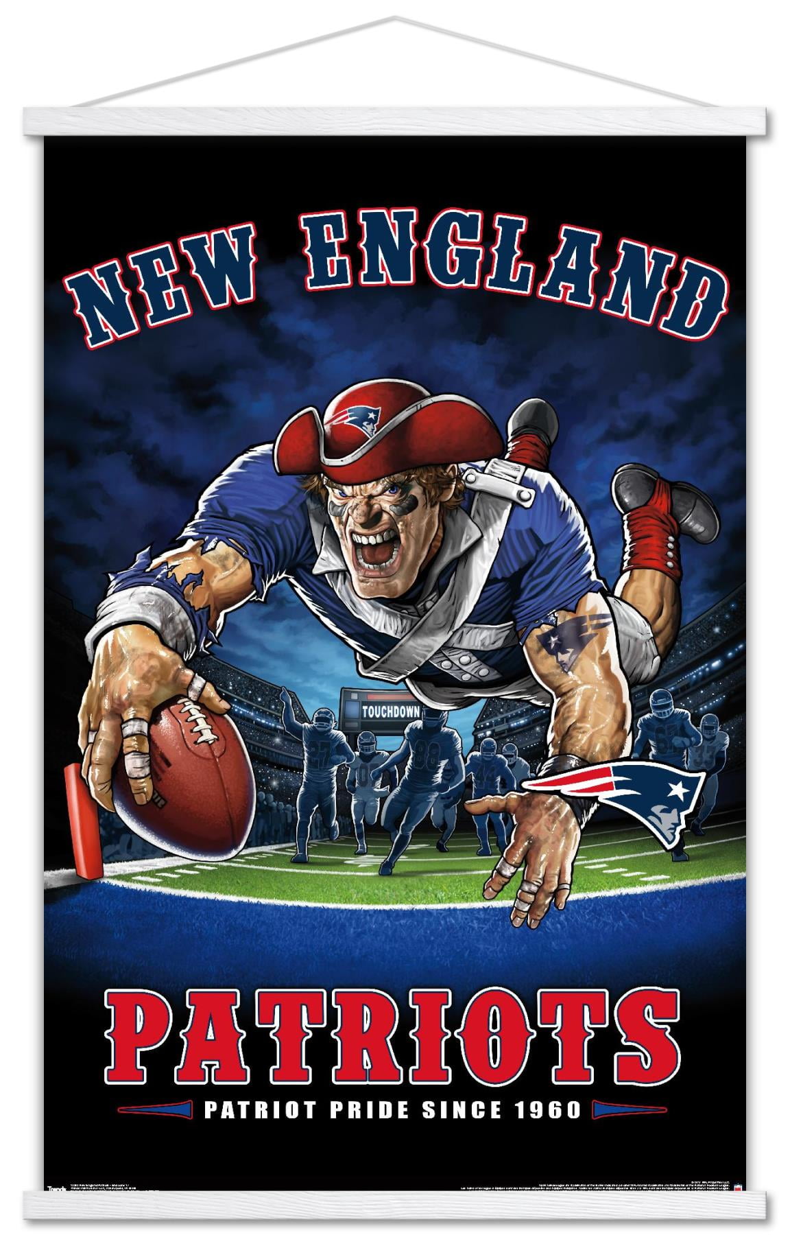 NFL New England Patriots - End Zone 17 Wall Poster with Push Pins