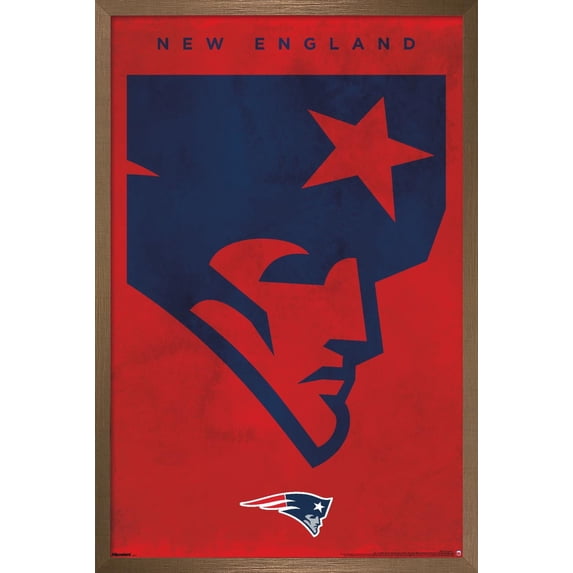 NFL New England Patriots - Logo 25 Wall Poster, 22.375" x 34" Framed