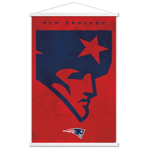 NFL New England Patriots - Logo 25 Wall Poster with Magnetic Frame, 22.375" x 34"