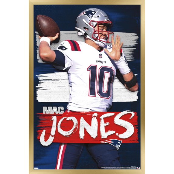 NFL New England Patriots - Mac Jones 22 Wall Poster, 22.375" x 34" Framed