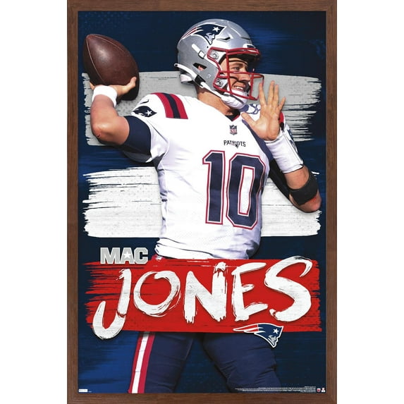 NFL New England Patriots - Mac Jones 22 Wall Poster, 22.375" x 34" Framed