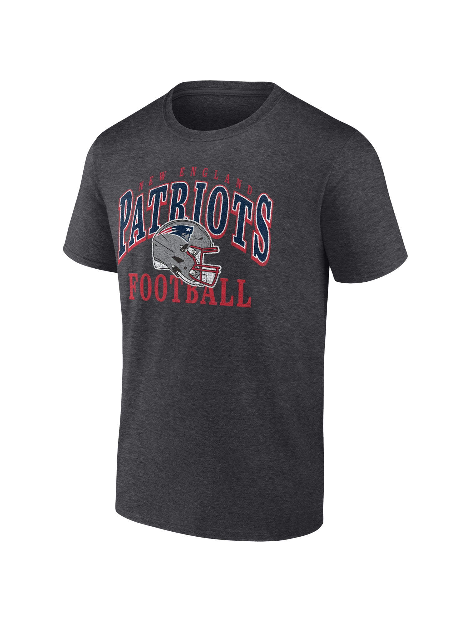 NFL New England Patriots Men's Cotton Charcoal Heather Short Sleeve T-Shirt
