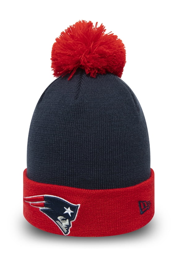 NFL New England Patriots Pop Team Knit Bobble Hat [Official Team Colour]