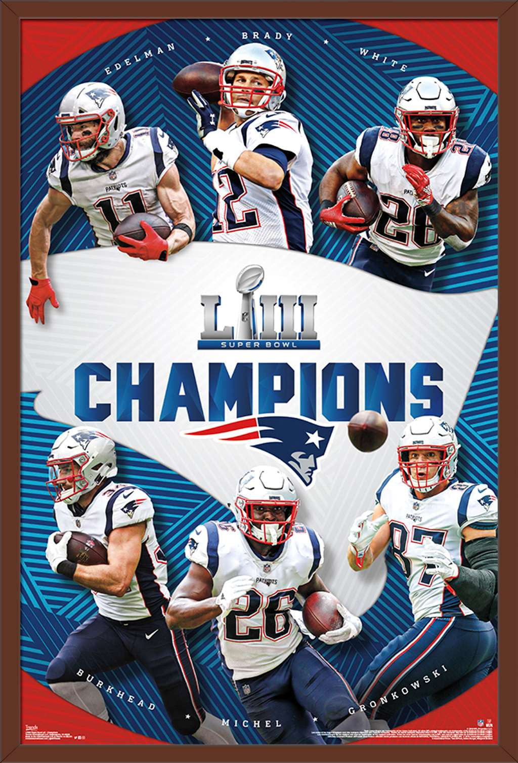 New England Patriots Super Bowl Poster