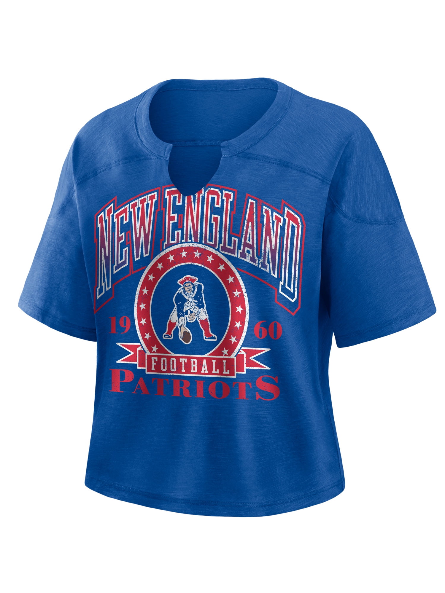 NFL New England Patriots Women's Cotton Blue Short Sleeve T-Shirt