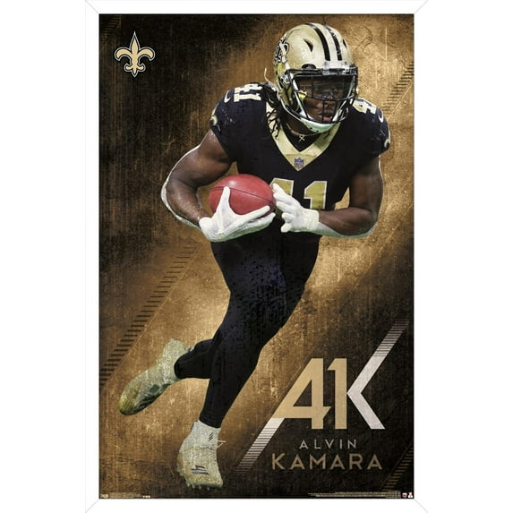 NFL New Orleans Saints - AlVin Kamara 19 Wall Poster, 22.375" x 34", Framed