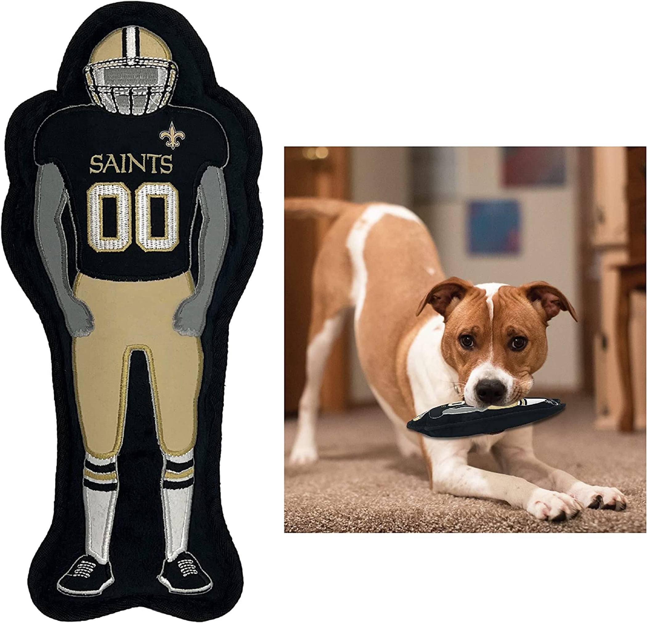 NFL New Orleans Saints Athletes Player Pet Dog Toy Premium Quality with Built-in Squeaker Chew Toy