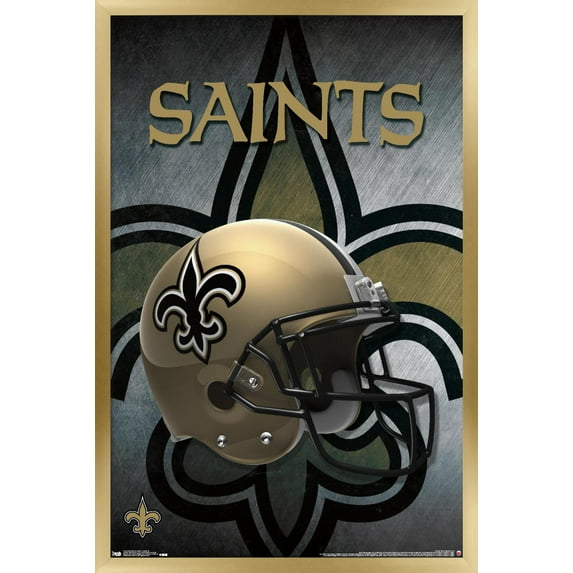 NFL New Orleans Saints - Helmet 16 Wall Poster, 14.725" x 22.375", Framed