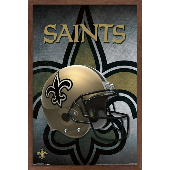 NFL New Orleans Saints - Helmet 16 Wall Poster, 14.725" x 22.375", Framed