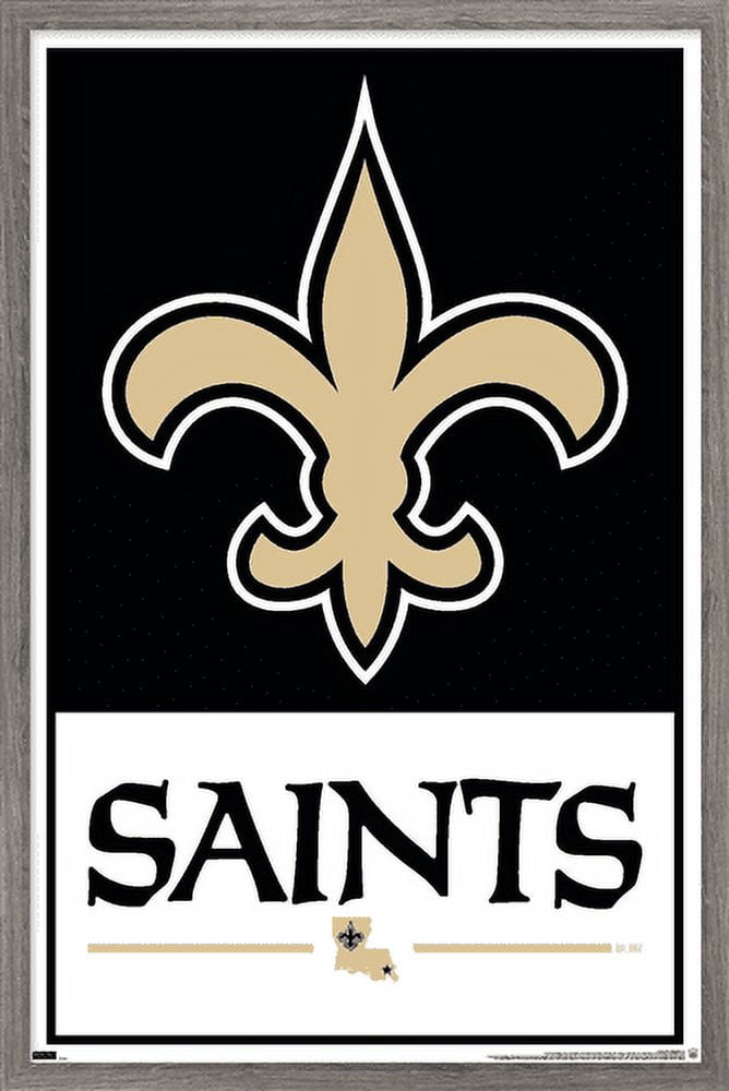 NFL New Orleans Saints - Logo 21 Wall Poster, 22.375" x 34", Framed