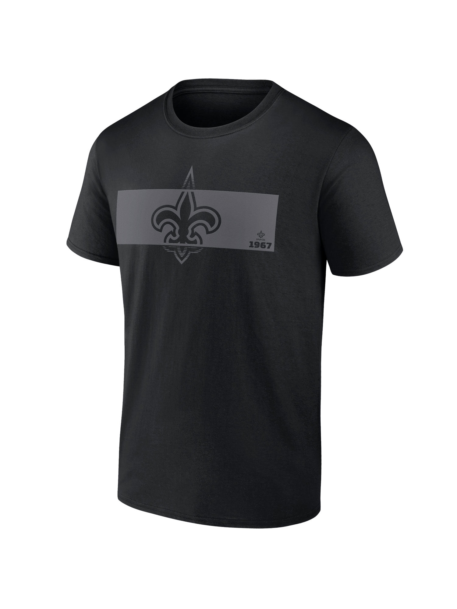 NFL New Orleans Saints Men's Cotton Black Short Sleeve T-Shirt