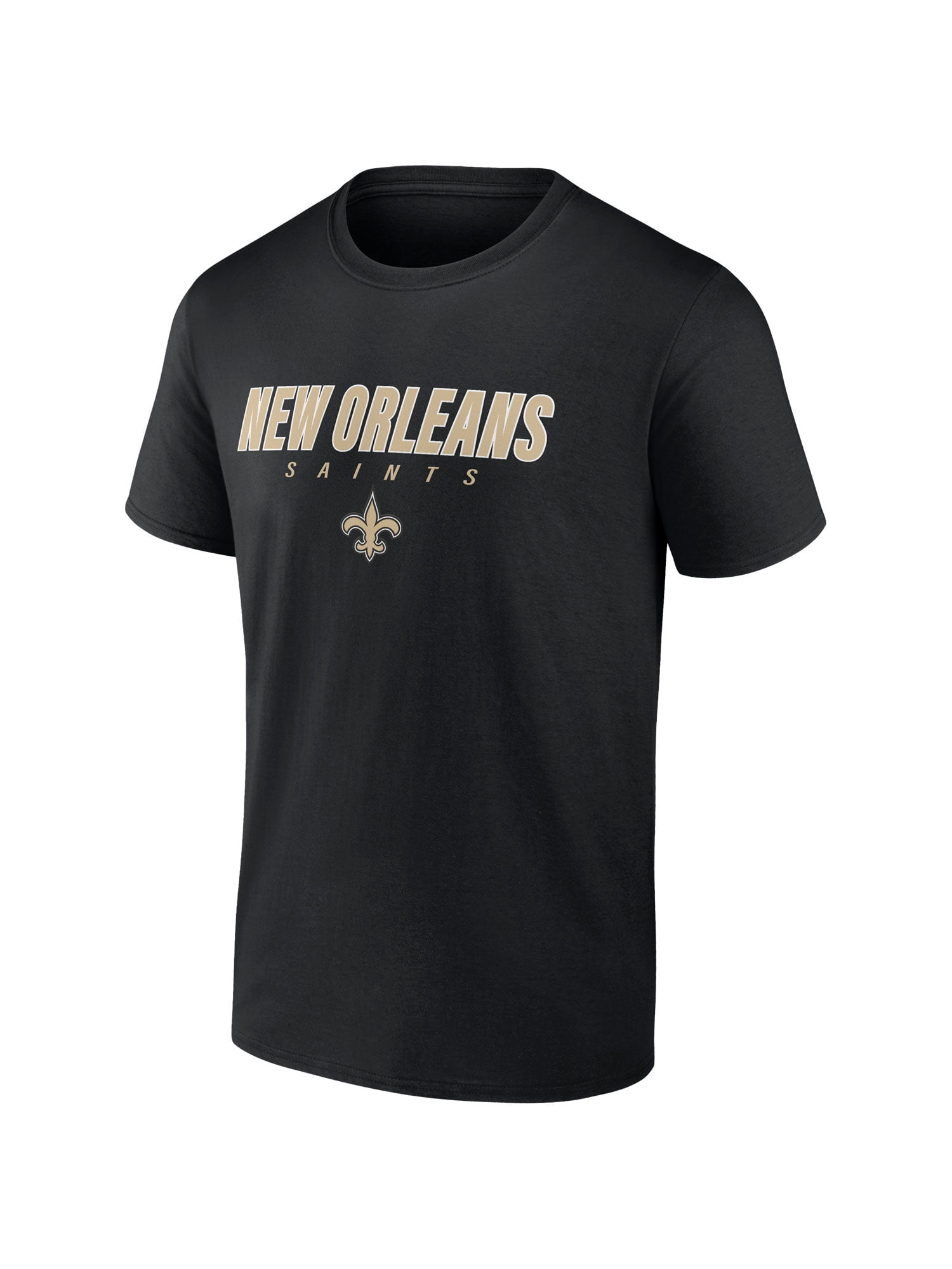 NFL New Orleans Saints Men's Cotton Black Short Sleeve T-Shirt
