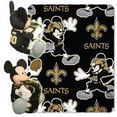 thumbnail image 1 of NFL New Orleans Saints Mickey Mouse Pillow with Fleece Throw Blanket Set, 1 of 3