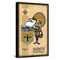 NFL New Orleans Saints - Retro Logo 14 Canvas Wall Poster, 14.725" x 22.375"