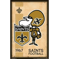 NFL New Orleans Saints - Retro Logo 14 Wall Poster, 22.375" x 34"