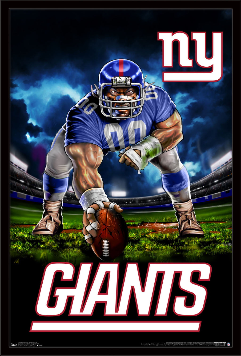 NFL New York Giants 3D Logo Series Wall Art - 12x12 2507439 - The Home Depot