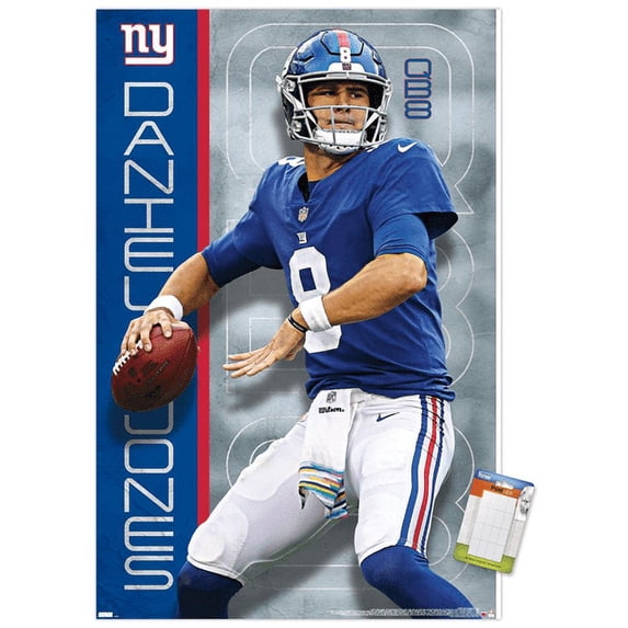 NFL New York Giants - Daniel Jones 20 Wall Poster, 14.725" x 22.375"