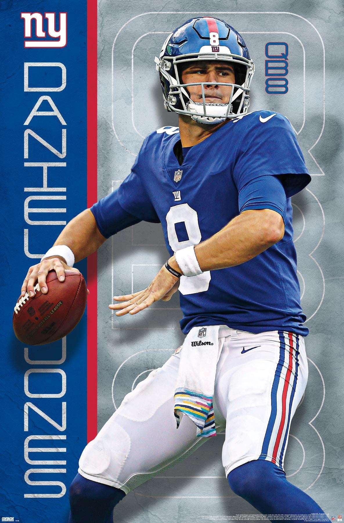 NFL New York Giants - Daniel Jones 20 Wall Poster, 22.375 x 34