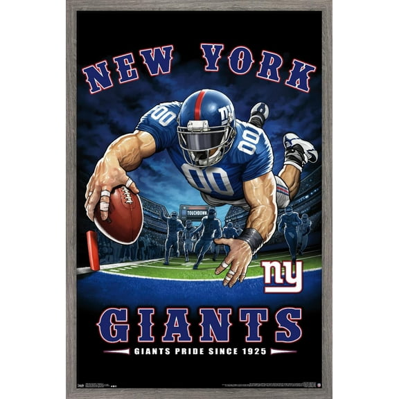 NFL New York Giants - End Zone 17 Wall Poster, 14.725" x 22.375", Framed