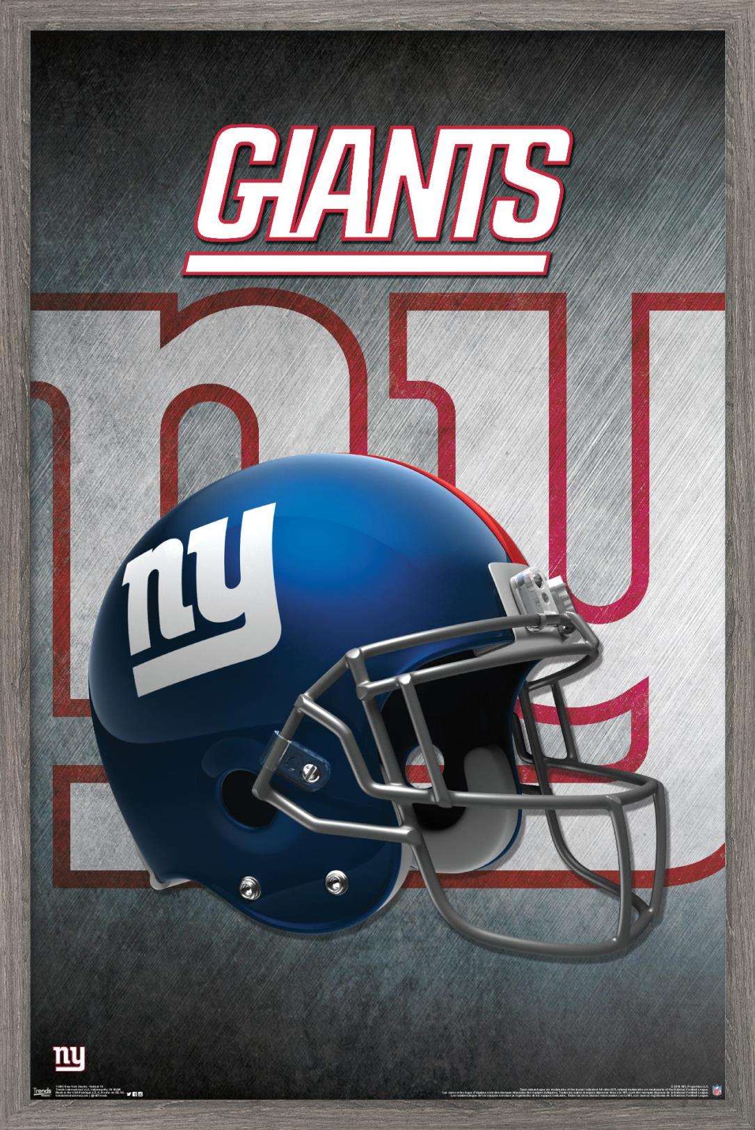 NFL New York Giants - Helmet 16 Wall Poster, 14.725" x 22.375", Framed