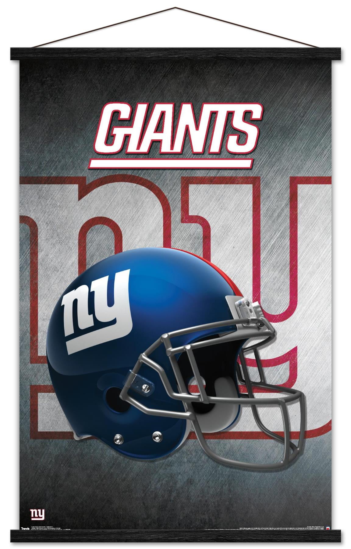 NFL New York Giants - Helmet 16 Wall Poster with Wooden Magnetic Frame,  22.375' x 34' 