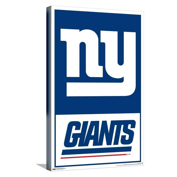 NFL New York Giants - Logo 21 Canvas Wall Poster, 14.725" x 22.375"