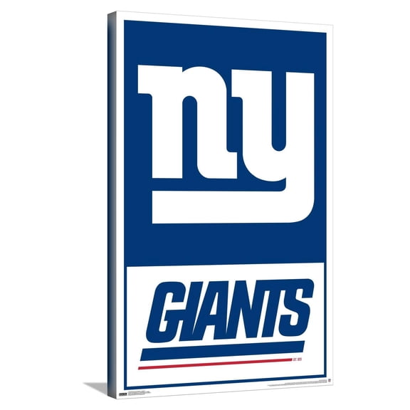 NFL New York Giants - Logo 21 Canvas Wall Poster, 22.375" x 34"