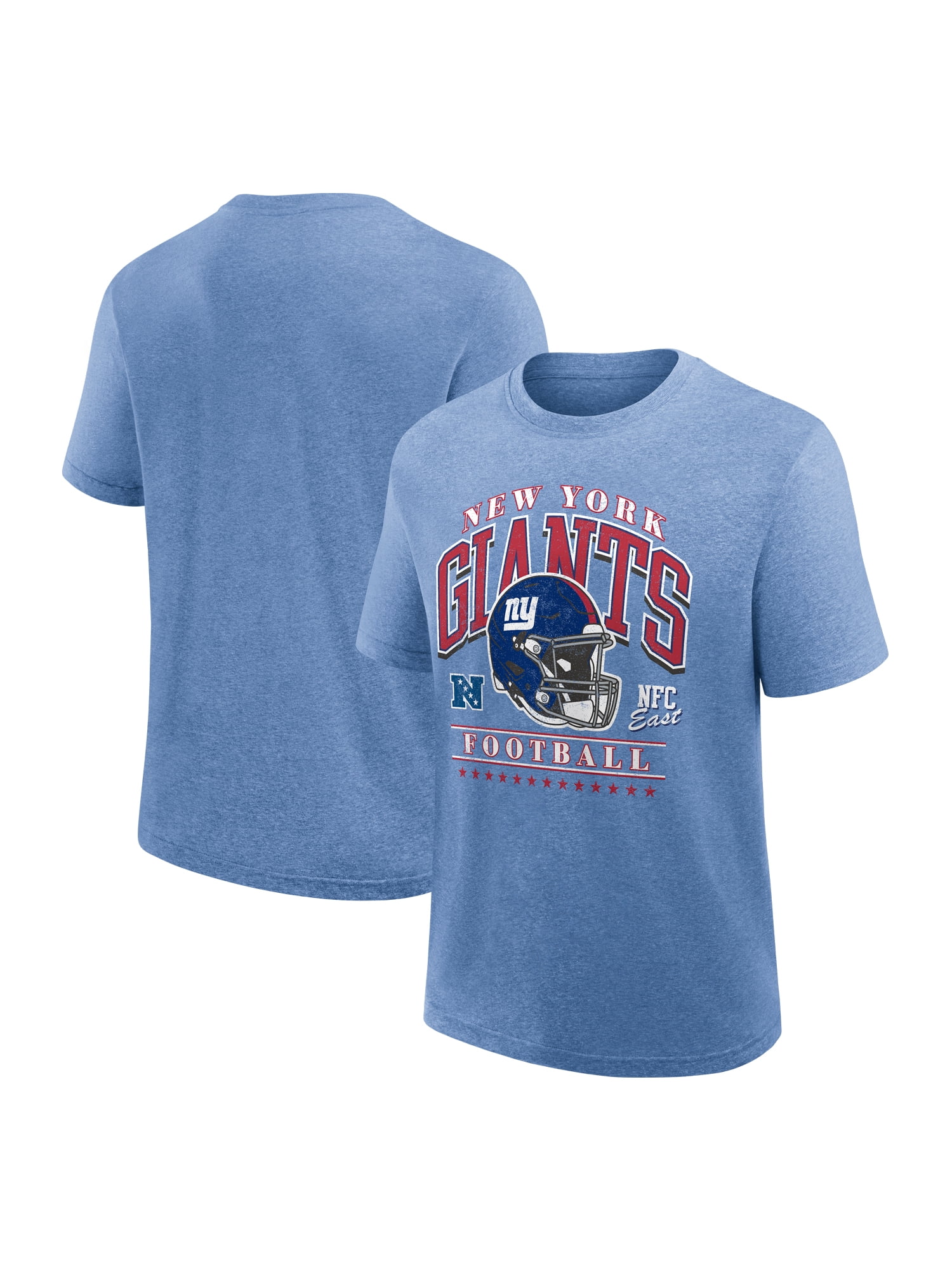 NFL New York Giants Men's Synthetic Blue Heather Short Sleeve T-Shirt